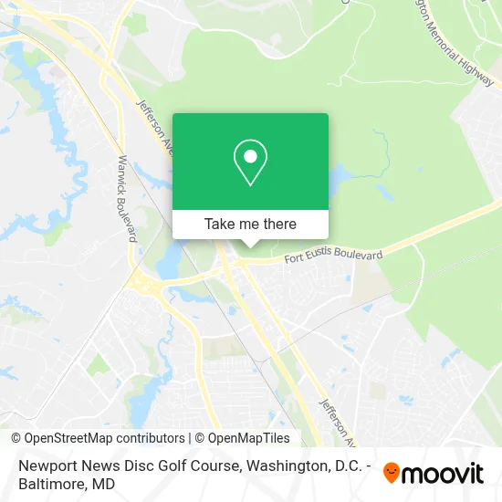 Newport News Disc Golf Course map