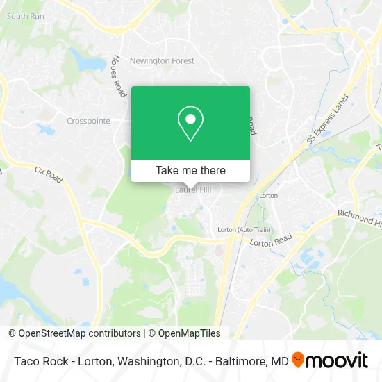Taco Rock - Lorton map