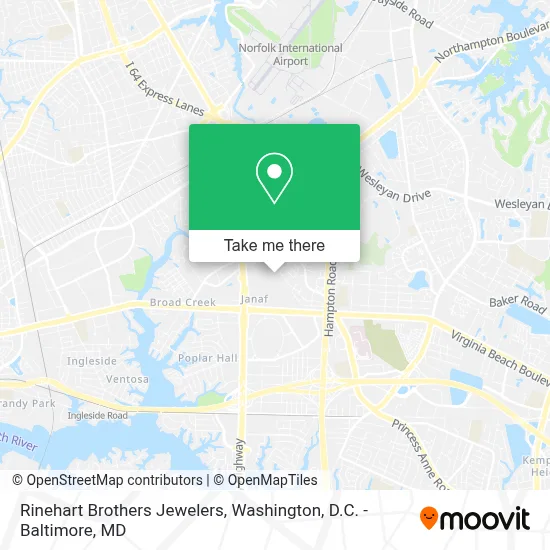 Rinehart Brothers Jewelers map