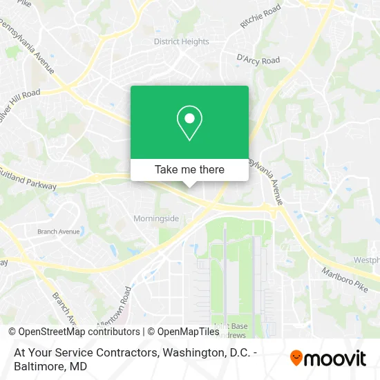 At Your Service Contractors map