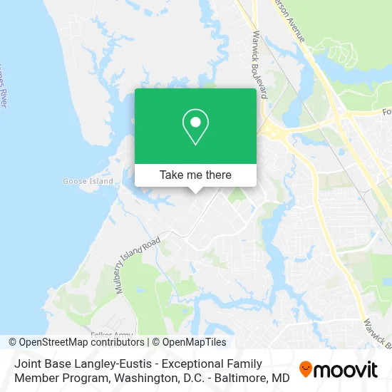 Joint Base Langley-Eustis - Exceptional Family Member Program map