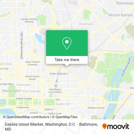 Gables Union Market map