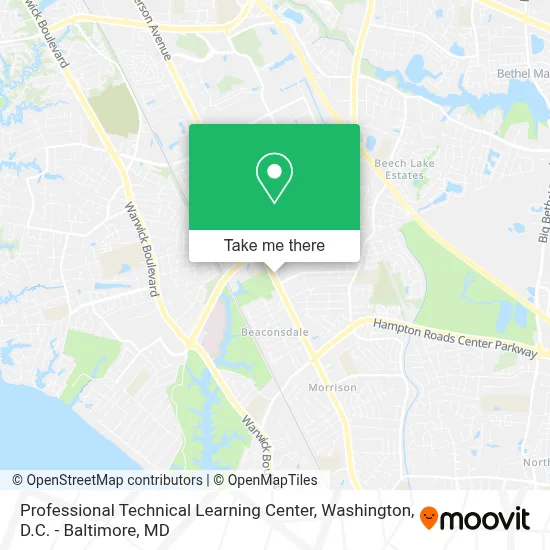 Professional Technical Learning Center map