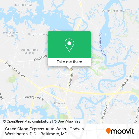 Green Clean Express Auto Wash - Godwin map