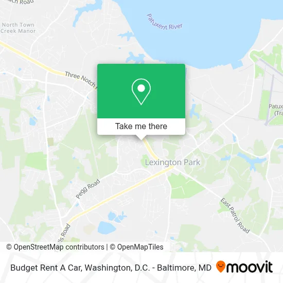 Budget Rent A Car map
