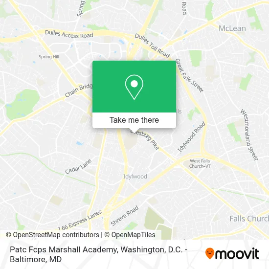 Patc Fcps Marshall Academy map