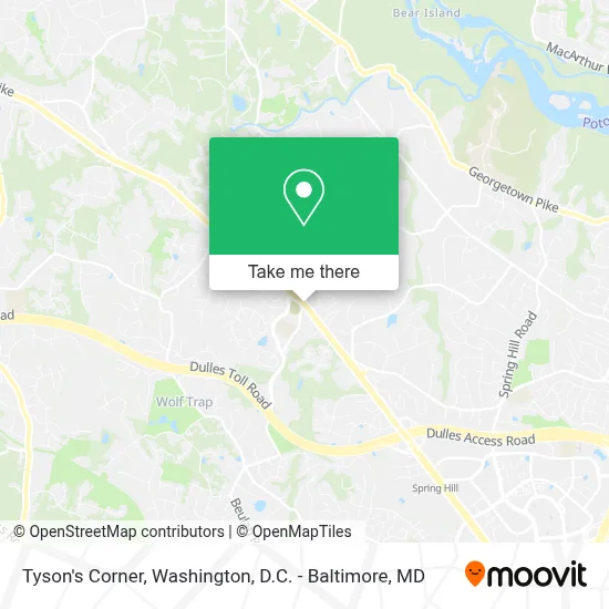 Tyson's Corner map