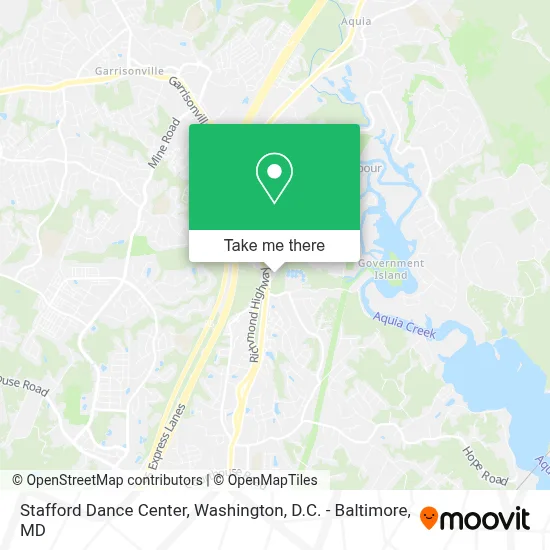 Stafford Dance Center map