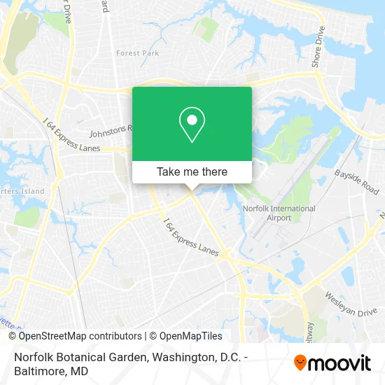 Norfolk Botanical Garden map