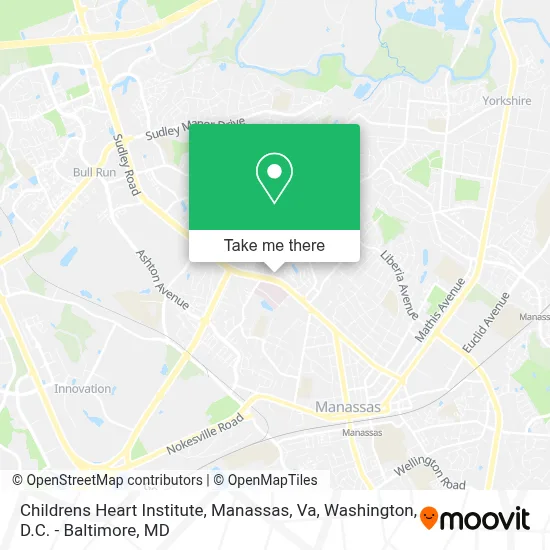 Childrens Heart Institute, Manassas, Va map