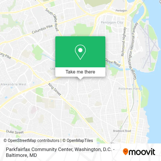 Parkfairfax Community Center map