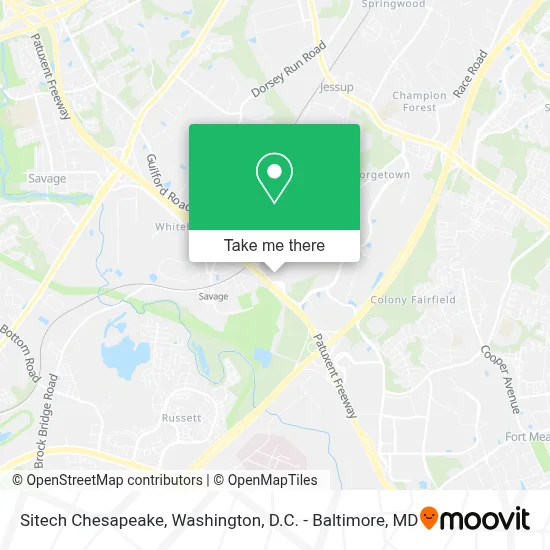 Sitech Chesapeake map