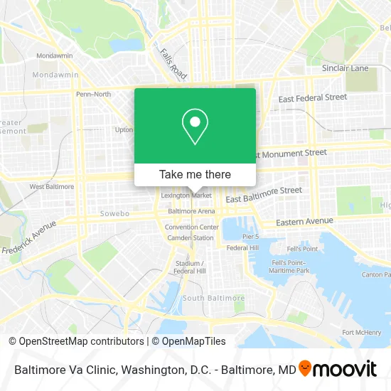 Baltimore Va Clinic map