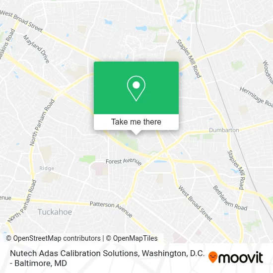 Nutech Adas Calibration Solutions map