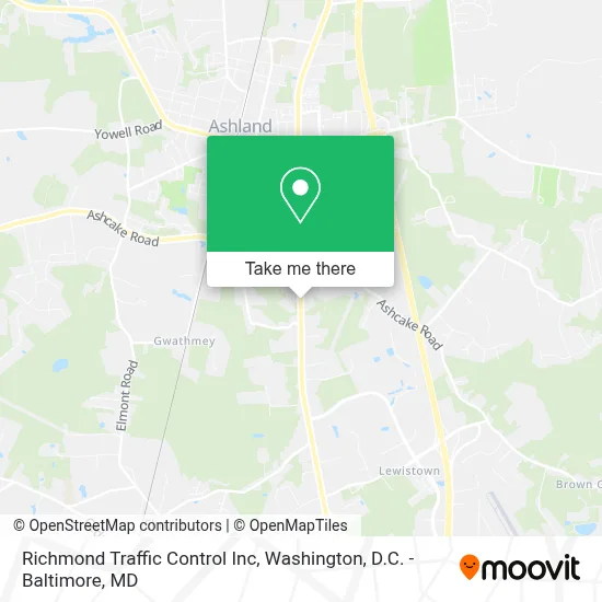 Richmond Traffic Control Inc map
