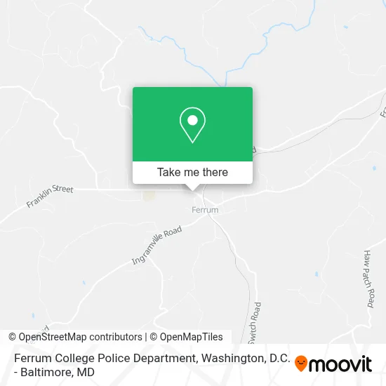 Ferrum College Police Department map