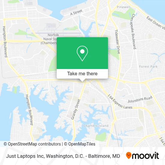 Just Laptops Inc map