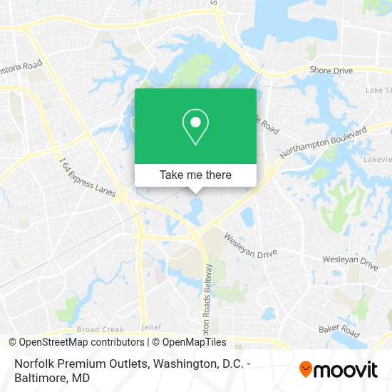 Norfolk Premium Outlets map