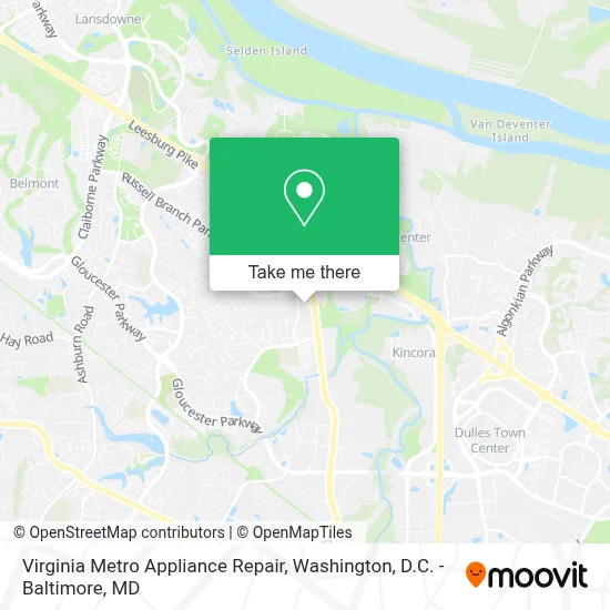 Virginia Metro Appliance Repair map