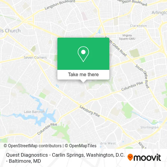 Quest Diagnostics - Carlin Springs map