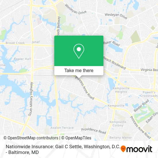 Nationwide Insurance: Gail C Settle map