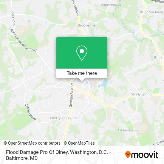 Flood Damage Pro Of Olney map