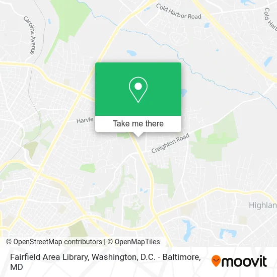 Fairfield Area Library map