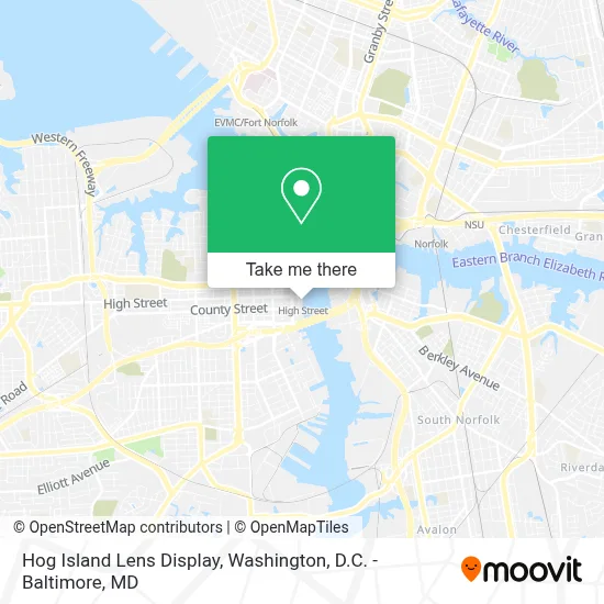 Hog Island Lens Display map