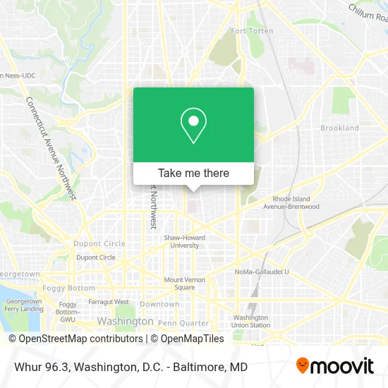 Whur 96.3 map
