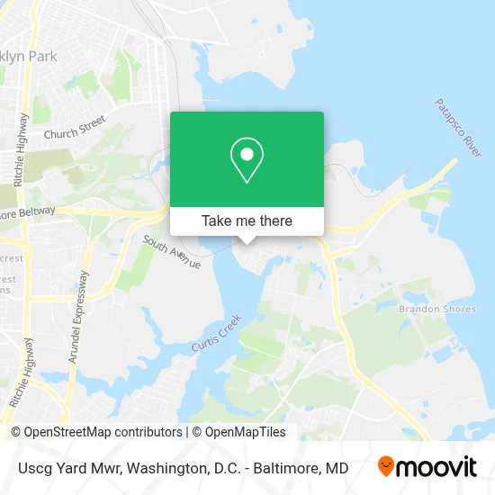 Uscg Yard Mwr map