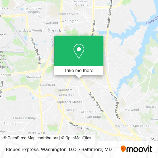 Bleues Express map