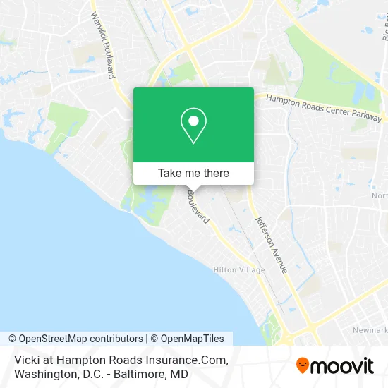 Vicki at Hampton Roads Insurance.Com map