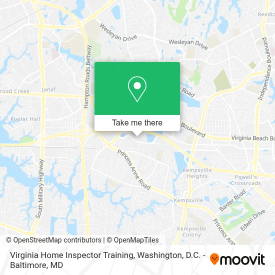Virginia Home Inspector Training map