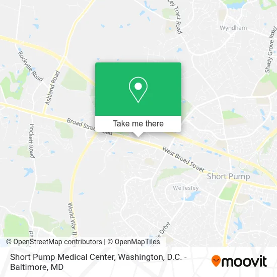 Short Pump Medical Center map