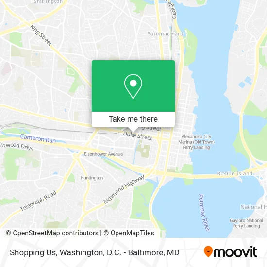 Shopping Us map