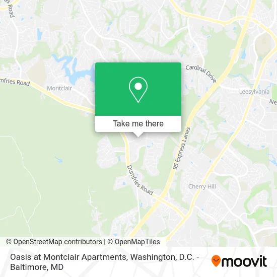 Oasis at Montclair Apartments map