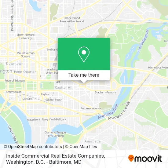 Inside Commercial Real Estate Companies map