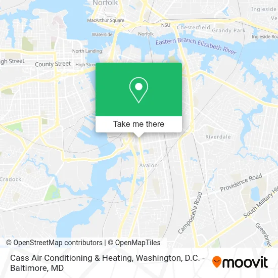 Cass Air Conditioning & Heating map