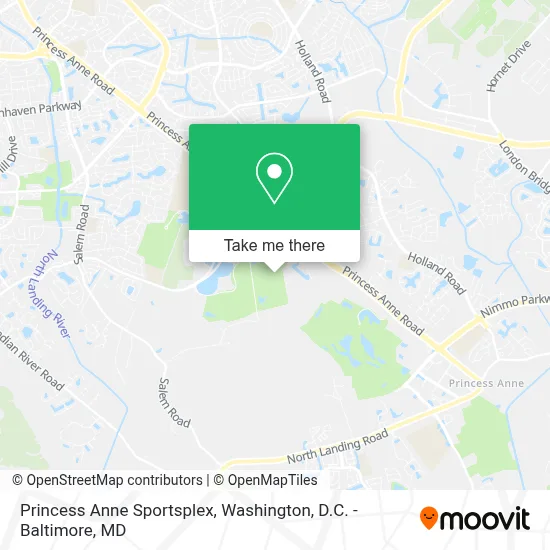 Princess Anne Sportsplex map