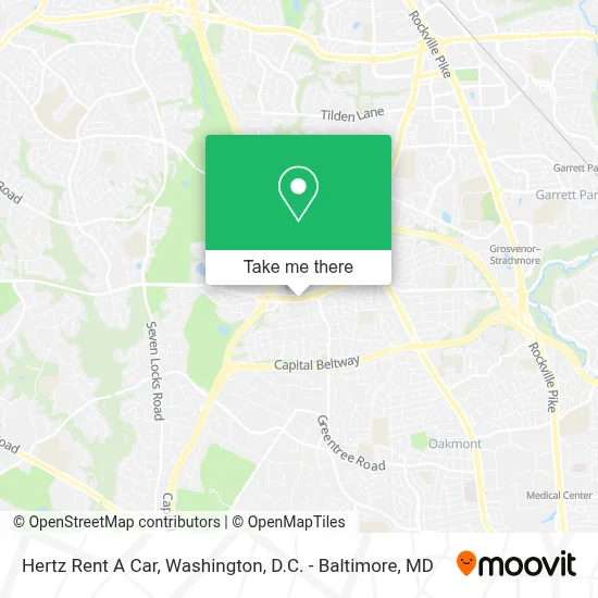 Hertz Rent A Car map