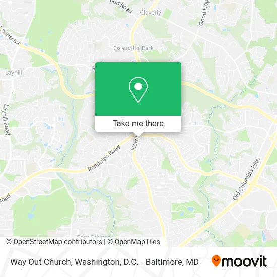Way Out Church map