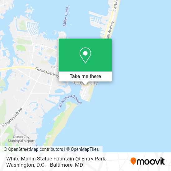 White Marlin Statue Fountain @ Entry Park map
