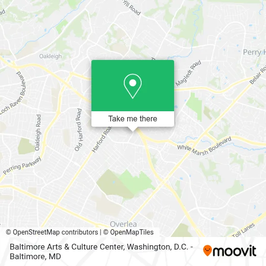 Baltimore Arts & Culture Center map