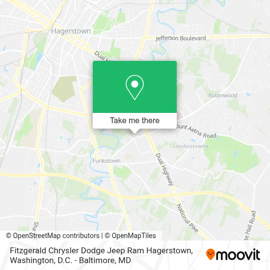Fitzgerald Chrysler Dodge Jeep Ram Hagerstown map