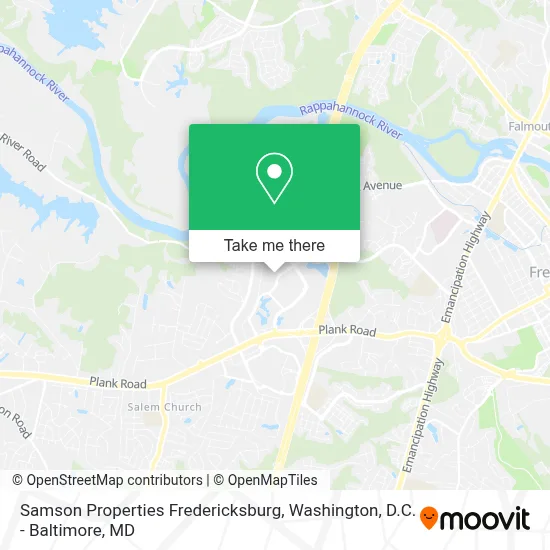 Samson Properties Fredericksburg map