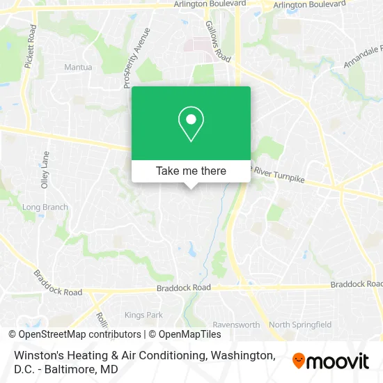 Winston's Heating & Air Conditioning map