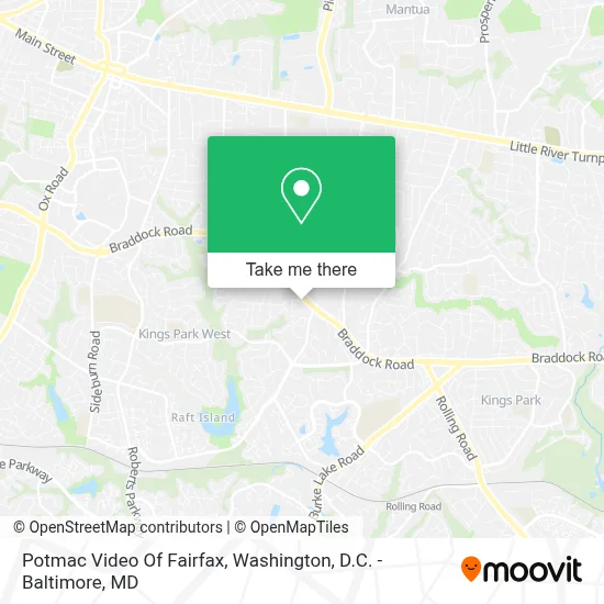 Potmac Video Of Fairfax map