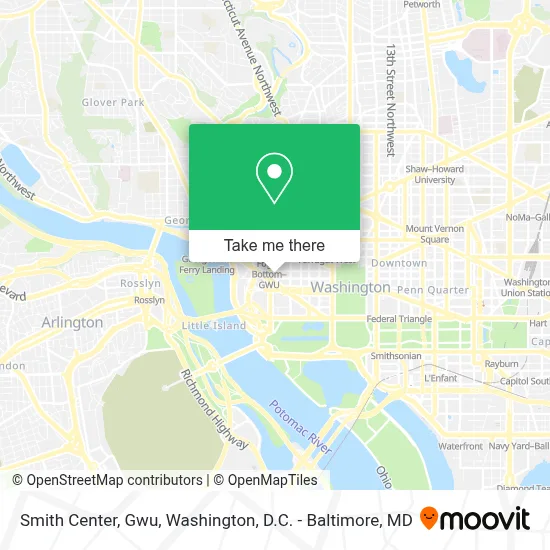 Smith Center, Gwu map
