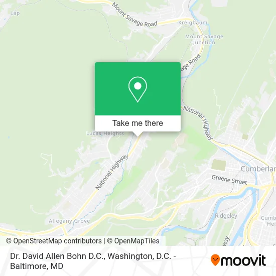 Dr. David Allen Bohn D.C. map