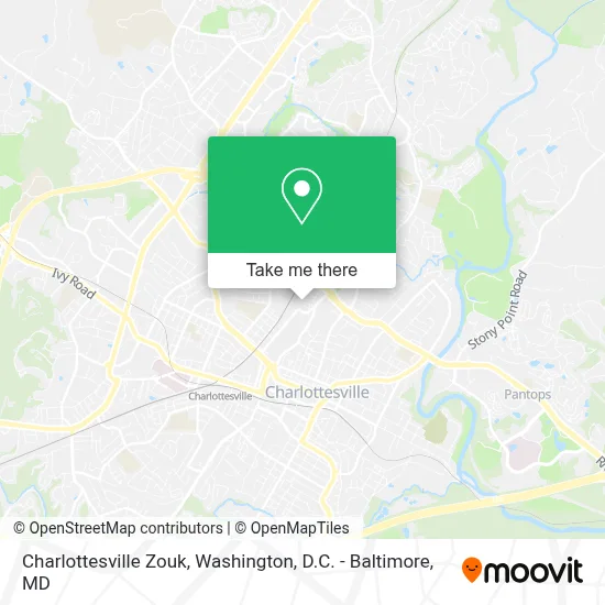 Charlottesville Zouk map